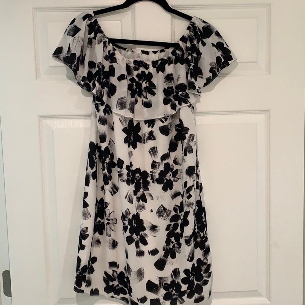 Floral dress off shoulder